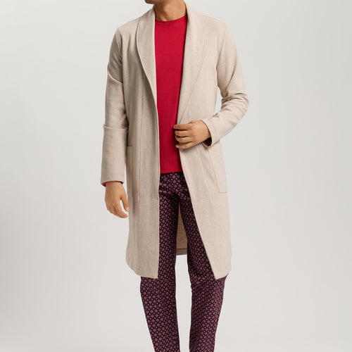 Cozy Living Organic Cotton Soft Jersey Robe | Camel Melange 75821-2895