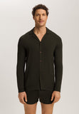 Casuals Notch Collar Button Front Shirt | Earthy Ink Melange 75991-3044