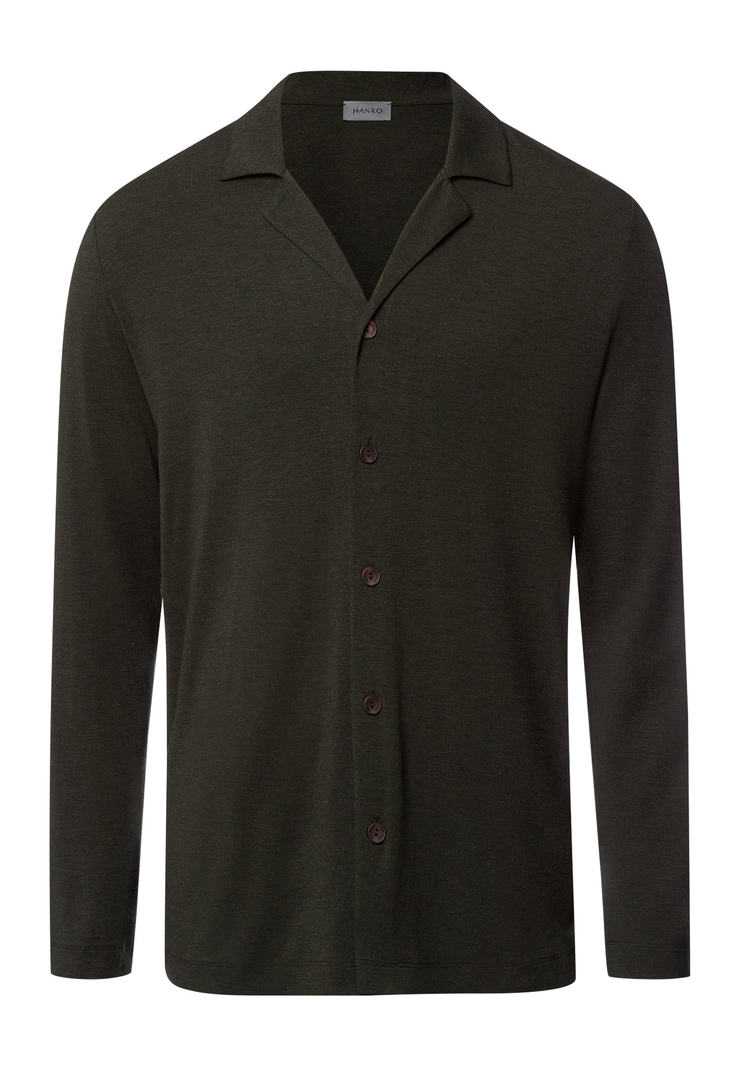 Casuals Notch Collar Button Front Shirt | Earthy Ink Melange 75991-3044