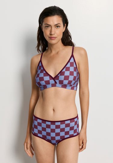 Arthur Arbesser X Hanro Tartan Crop Top | Chess Print 76348-3068
