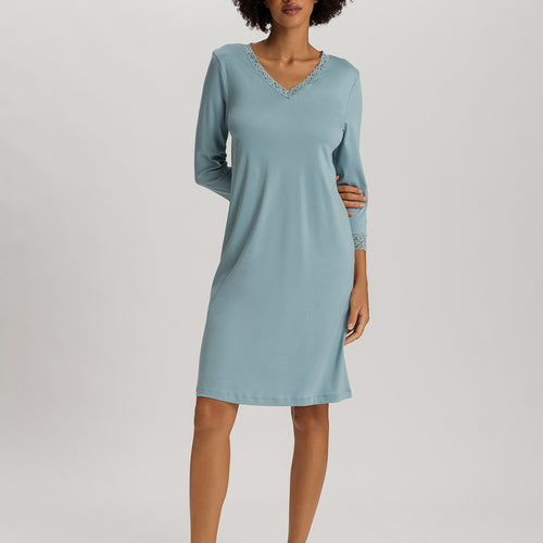 Moments 3/4 Sleeve Gown Nightdress 100cm | Tourmaline Blue 77162-2712
