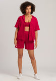 77720 Sleep And Lounge Short Sleeve Shirt - 2401 Garnet Red