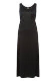 77951 Cotton Deluxe Long Tank Gown - 019 Black