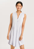 77952 Cotton Deluxe Button Front Tank Gown - 511 Blue Glow