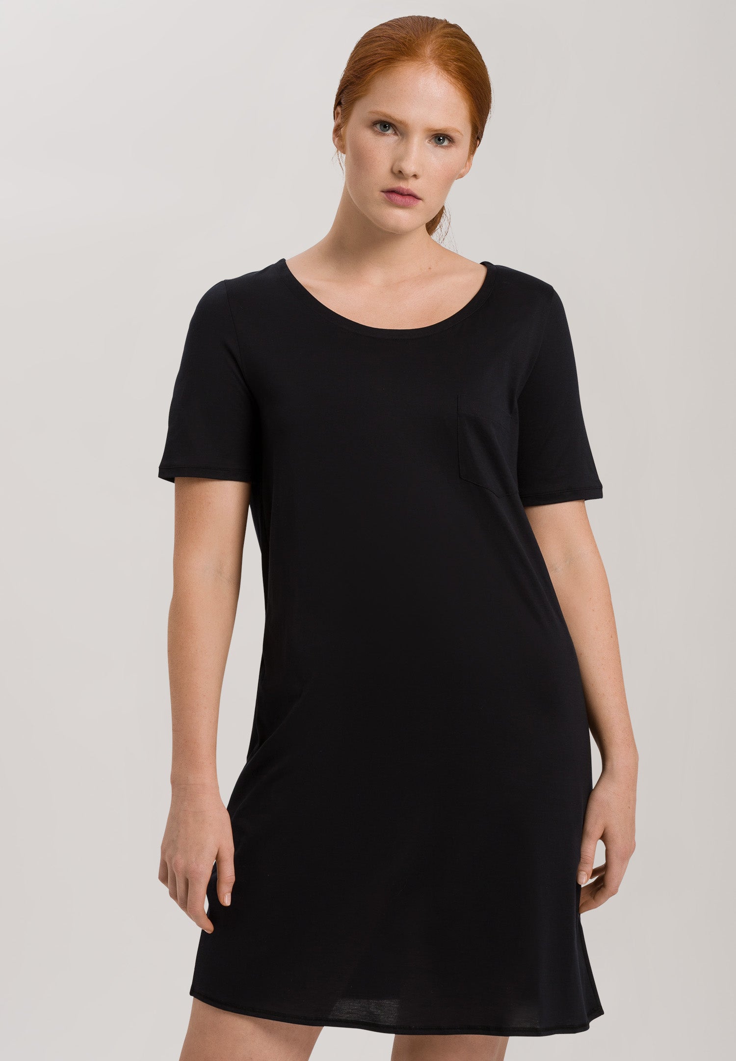 77953 Cotton Deluxe S/Slv Bigshirt - 019 Black