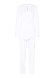 77956 Cotton Deluxe L/Slv Btt Front Pajama - 101 White