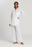 77956 Cotton Deluxe L/Slv Btt Front Pajama - 101 White