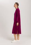 Favourites Round Neck Velvet Dress With Balloon Sleeves | Pink Tourmaline 78110-2473