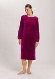 Favourites Round Neck Velvet Dress With Balloon Sleeves | Pink Tourmaline 78110-2473