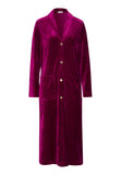 Favourites Shawl Collar Button Up Velvet Robe | Pink Tourmaline 78169-2473