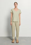 Sleep And Lounge Short Sleeve Shirt | Moss Green 79050-2720
