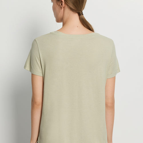 Sleep And Lounge Short Sleeve Shirt | Moss Green 79050-2720