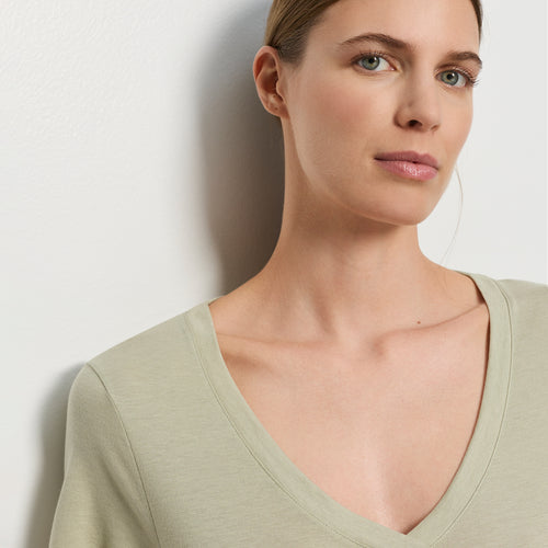 Sleep And Lounge Short Sleeve Shirt | Moss Green 79050-2720