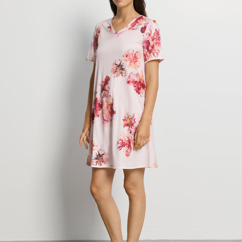 Cleo S/Slv Nightdress 90cm | Poured Blossoms 79535-2392