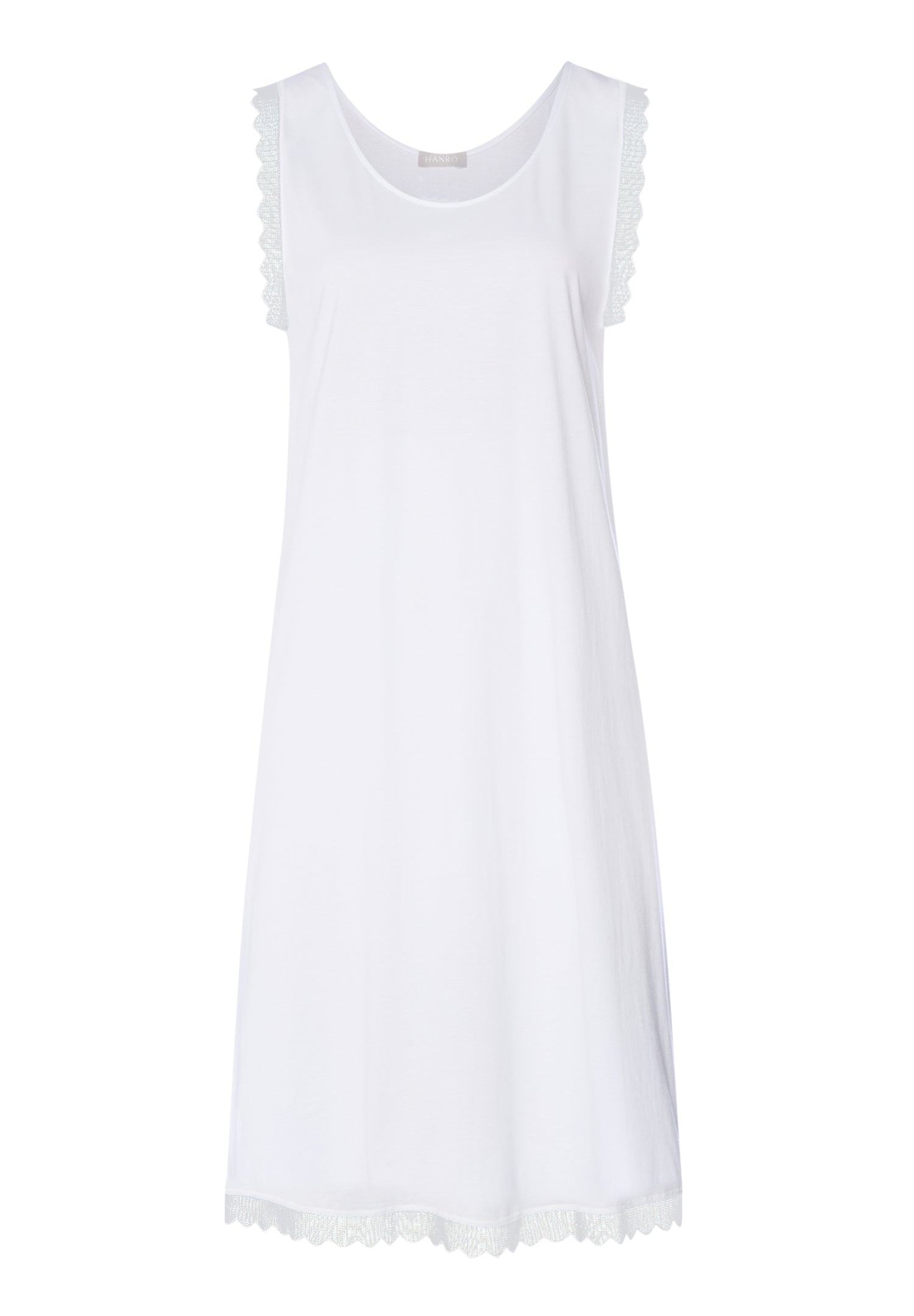 cotton tank sleep dress Hanro Inaya Scalloped Lace Nightgown Johnny was Rachel Gilbert Riccardo Black YGroup_705265 and finished with a Size:AU24