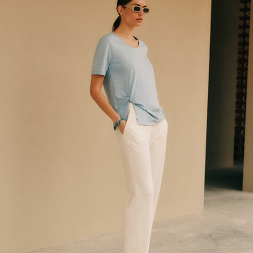 Pure Comfort Tencel™ Lounge Pants | Misty White 78486-2123