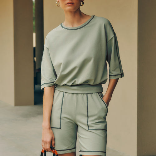 Natural Living Organic Cotton Sweatshirt | Crystal Green 78429-2732