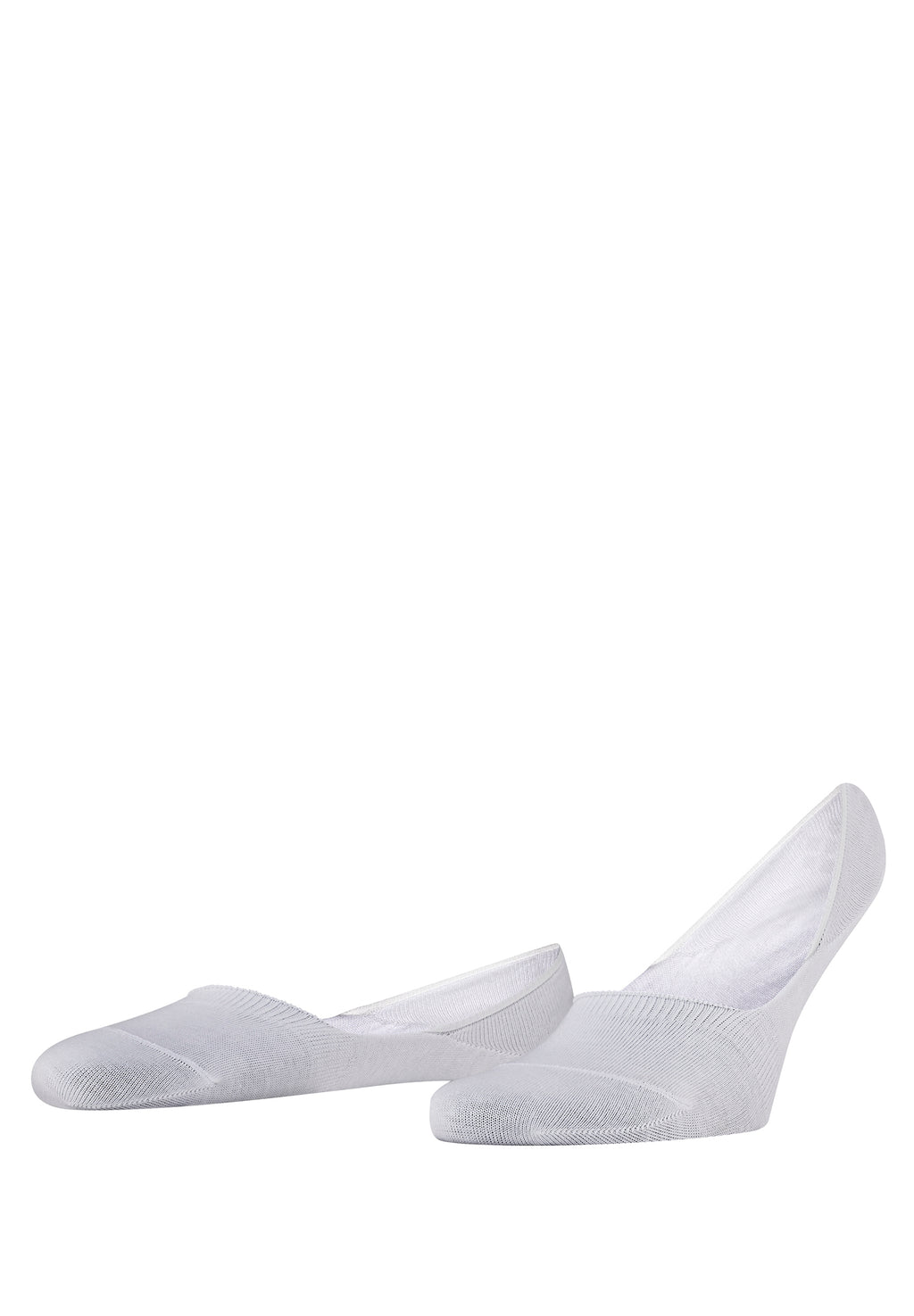 Two white socks on a white background