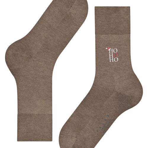 Airport Ho Ho Ho Socks | Nutmeg Melange 12599-5410