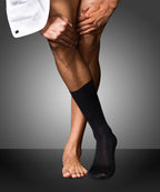 No. 6 Finest Merino Silk Socks | Black 14451-3000F