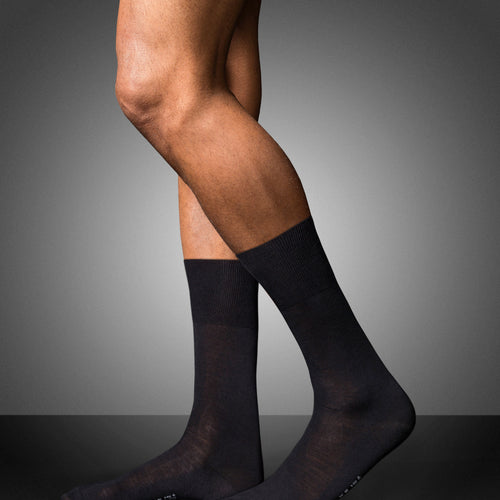 No. 6 Finest Merino Silk Socks | Black 14451-3000F
