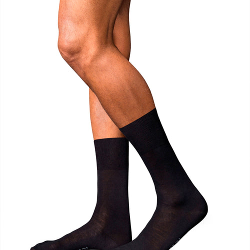 No. 6 Finest Merino Silk Socks | Black 14451-3000F