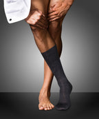 No. 6 Finest Merino Silk Socks | Anthracite Melange 14451-3080