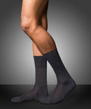 No. 6 Finest Merino Silk Socks | Anthracite Melange 14451-3080