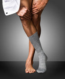 No. 6 Finest Merino Silk Socks | Light Grey Melange 14451-3388