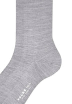No. 6 Finest Merino Silk Socks | Light Grey Melange 14451-3388