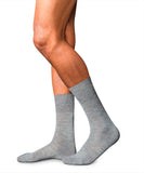 No. 6 Finest Merino Silk Socks | Light Grey Melange 14451-3388