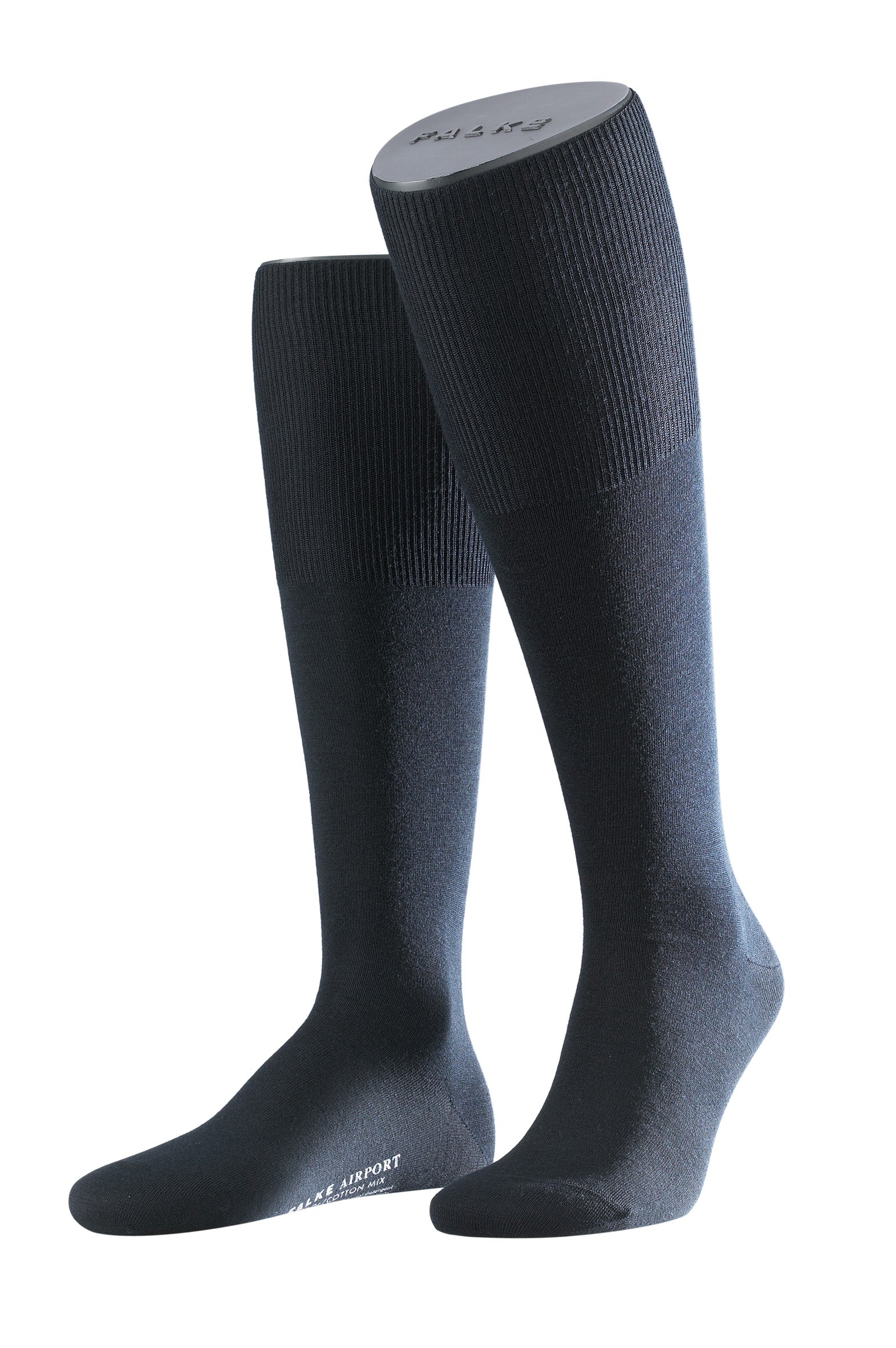 15435 Airport Men's Airport Knee-High Sock With Wool On The Outs - 6370 Dark Navy