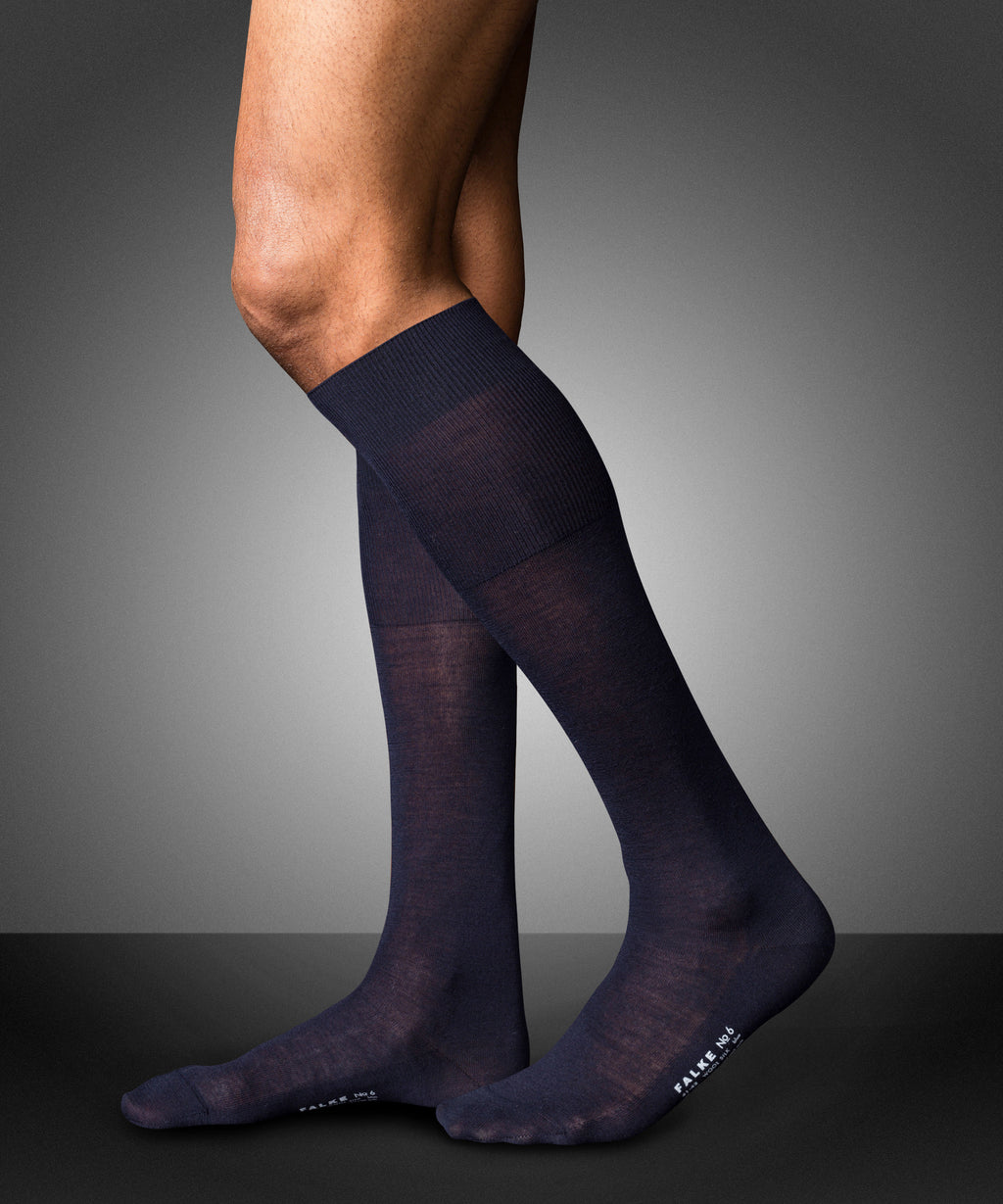 Luxury Line Basics Falke No. 6 Knee High | Dark Navy 15451-6370