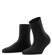 47470 Angora Bedsock Fluffy Angora Blend Slipper Sock - 3009 Black