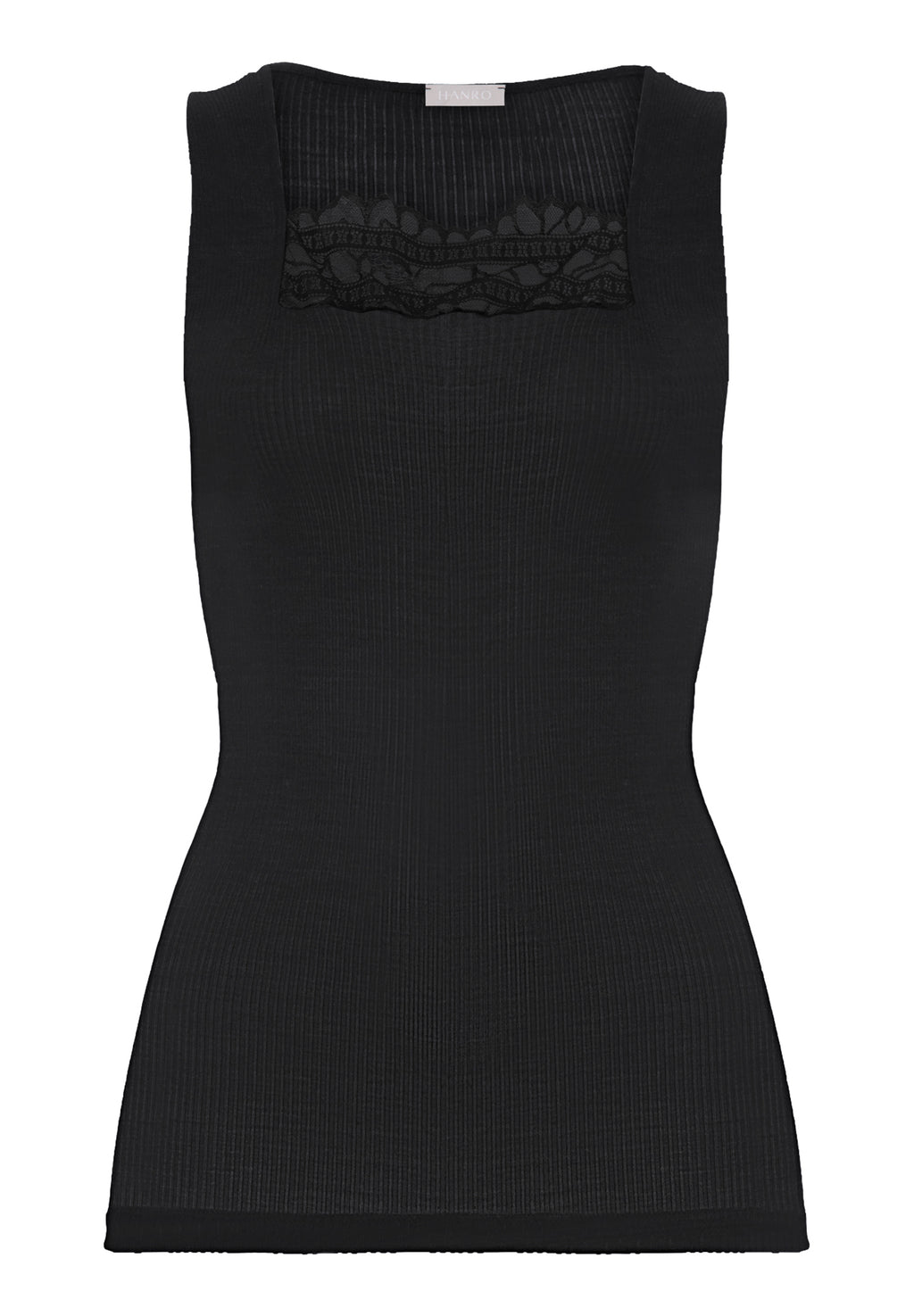 Marcia Lace Trim Wool and Silk Tank Top | Phantom 70756-924