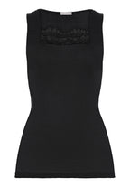 Marcia Lace Trim Wool and Silk Tank Top | Phantom 70756-924