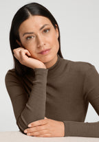 Marcia Wool and Silk Turtleneck | Natural Teak 70758-2768