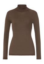 Marcia Wool and Silk Turtleneck | Natural Teak 70758-2768