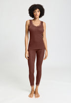 Woolen Lace Lace Trim Wool and Silk Tank Top | Cinnamon 70766-2790