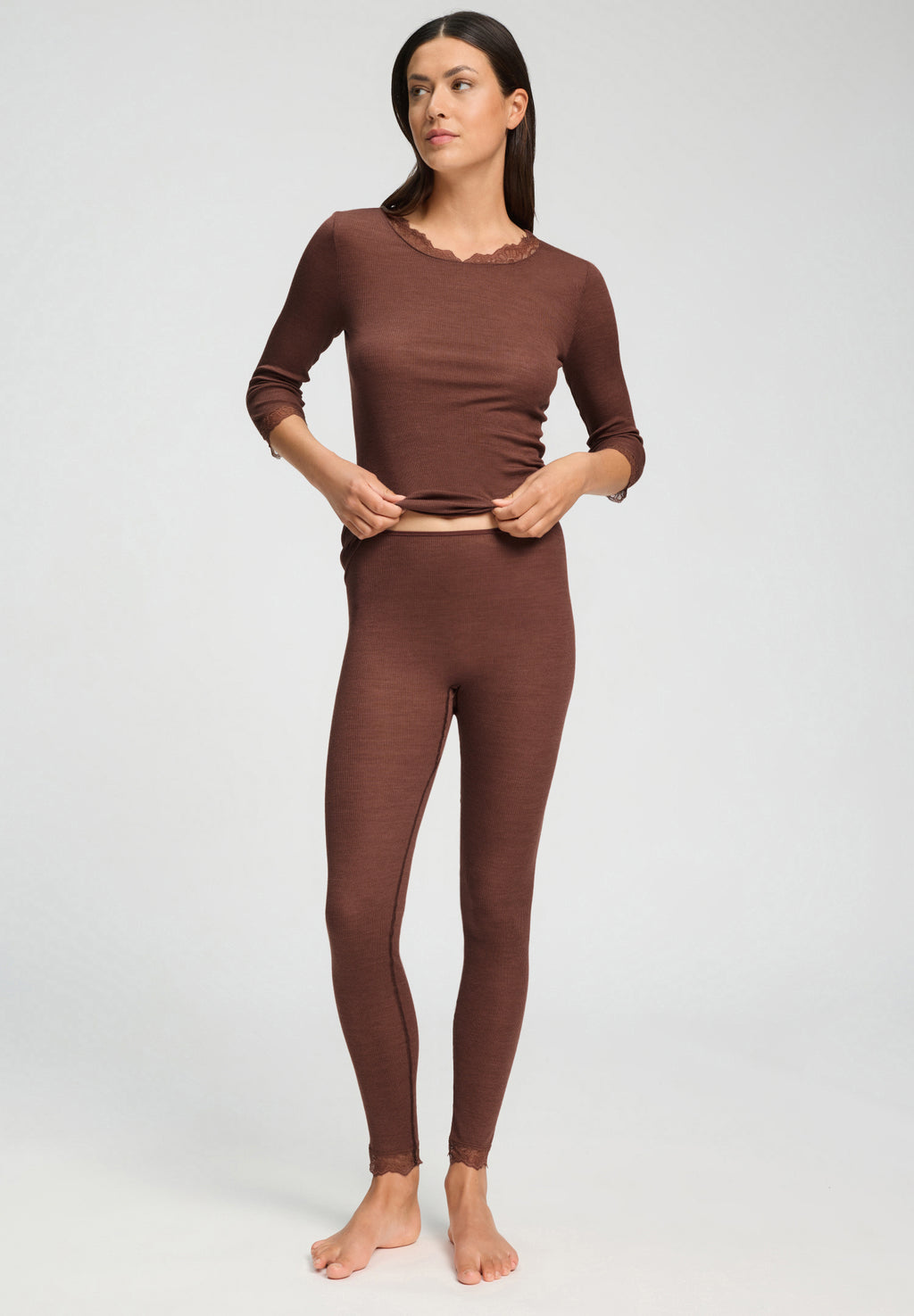 Woolen Lace Leggings | Cinnamon 70771-2790