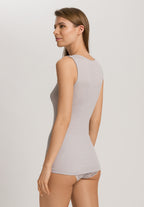 Celeste Wool And Silk Lace Trim Tank Top | Silver Vapor 70816-2652