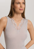 Celeste Wool And Silk Lace Trim Tank Top | Silver Vapor 70816-2652