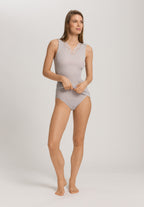 Celeste Wool And Silk Lace Trim Tank Top | Silver Vapor 70816-2652