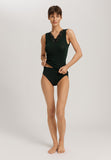 Celeste Wool And Silk Lace Trim Tank Top | Dark Malachite 70816-2709
