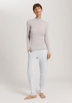Celeste Wool And Silk Turtleneck Top | Silver Vapor 70818-2652