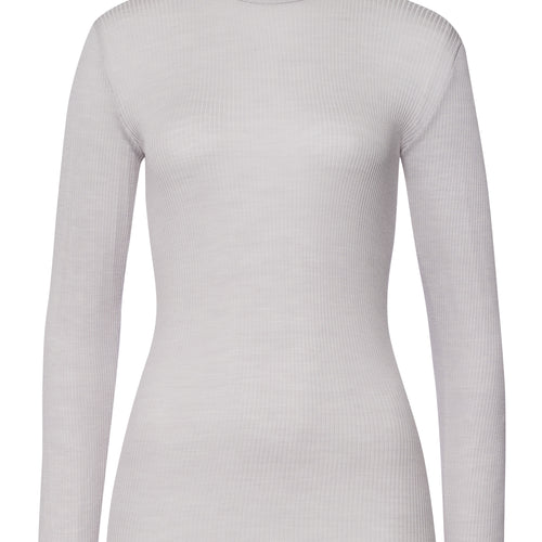 Celeste Wool And Silk Turtleneck Top | Silver Vapor 70818-2652