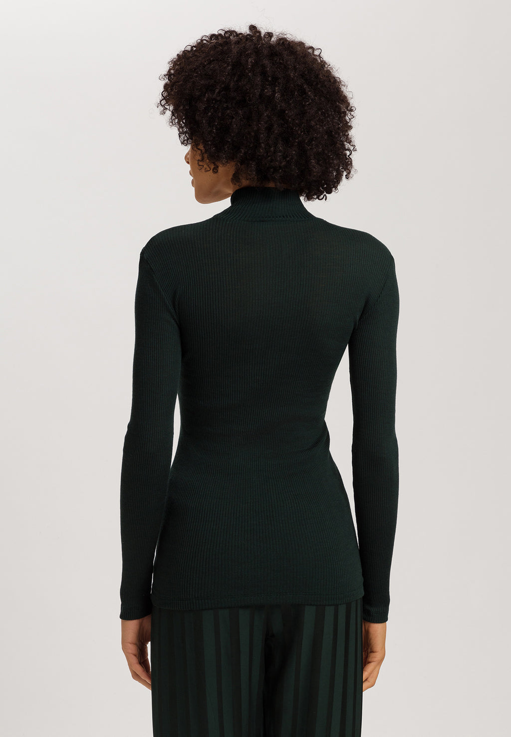 Celeste Wool And Silk Turtleneck Top | Dark Malachite 70818-2709