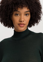 Celeste Wool And Silk Turtleneck Top | Dark Malachite 70818-2709