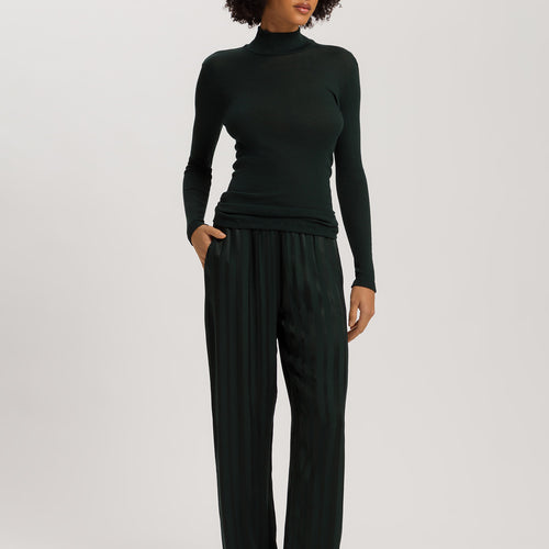 Celeste Wool And Silk Turtleneck Top | Dark Malachite 70818-2709