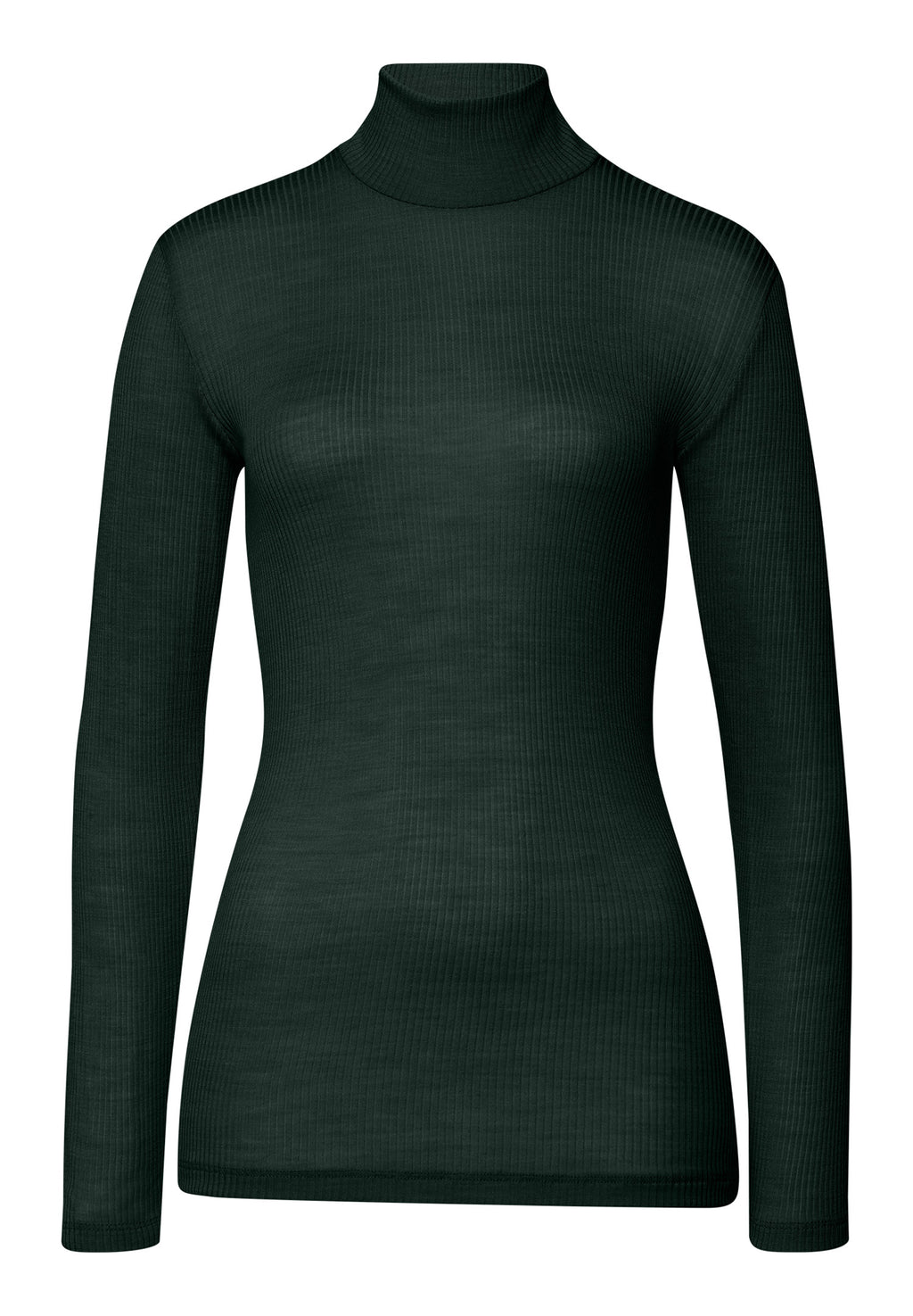 Celeste Wool And Silk Turtleneck Top | Dark Malachite 70818-2709